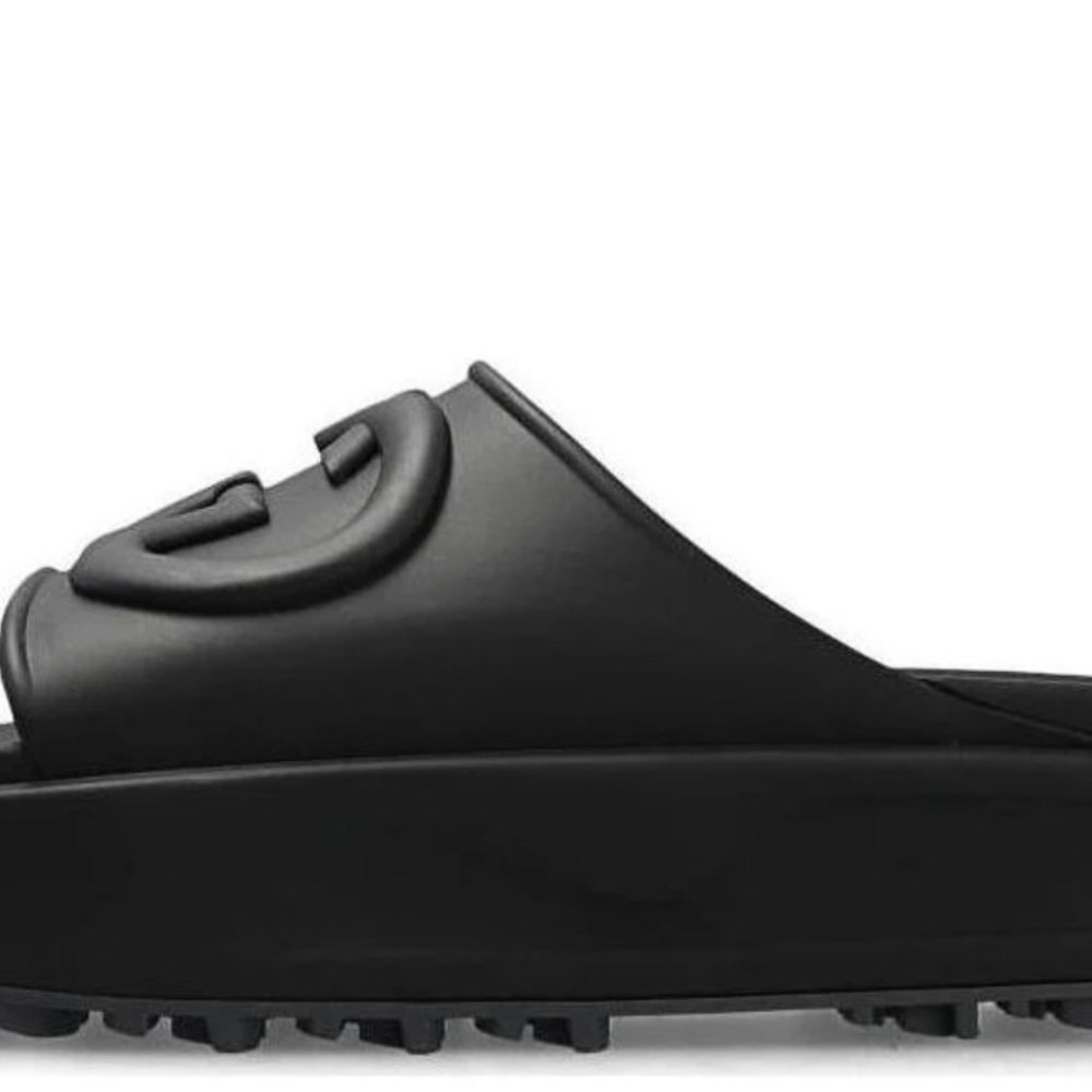 Gucci Black Slide Sandals